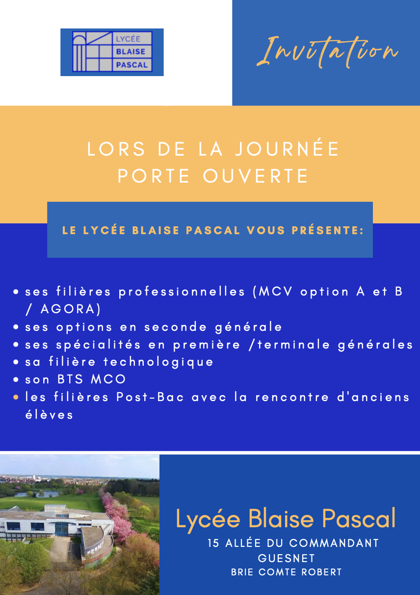Journ e portes ouvertes lyc e blaise pascal