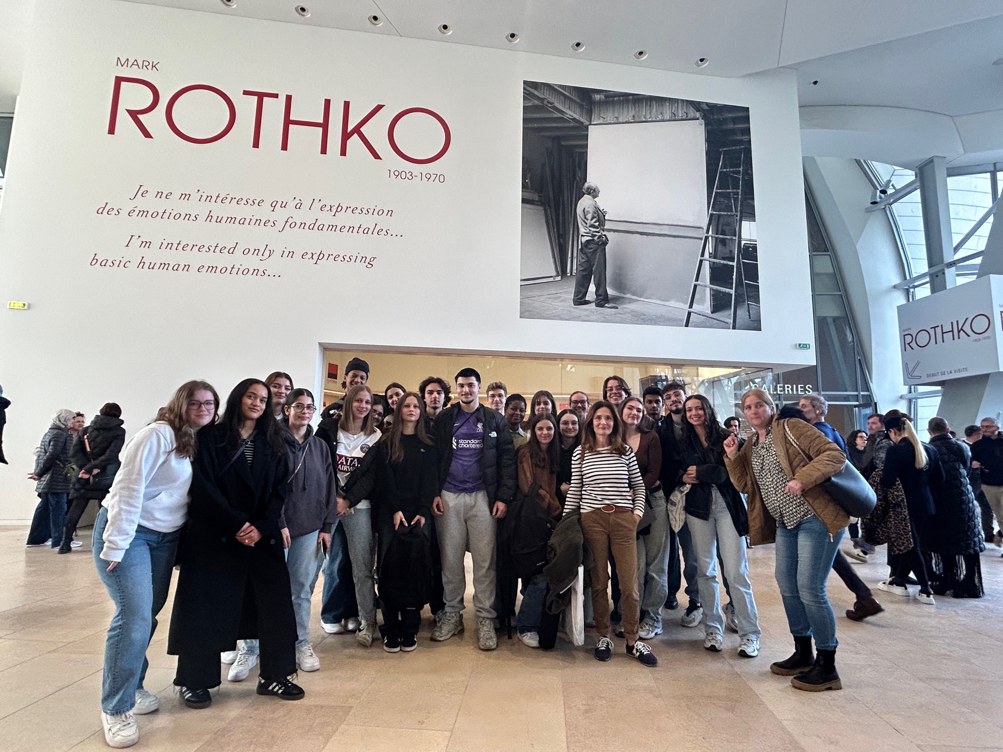 Terminale LLCE1, Visite de l’exposition sur le peintre Mark Rothko