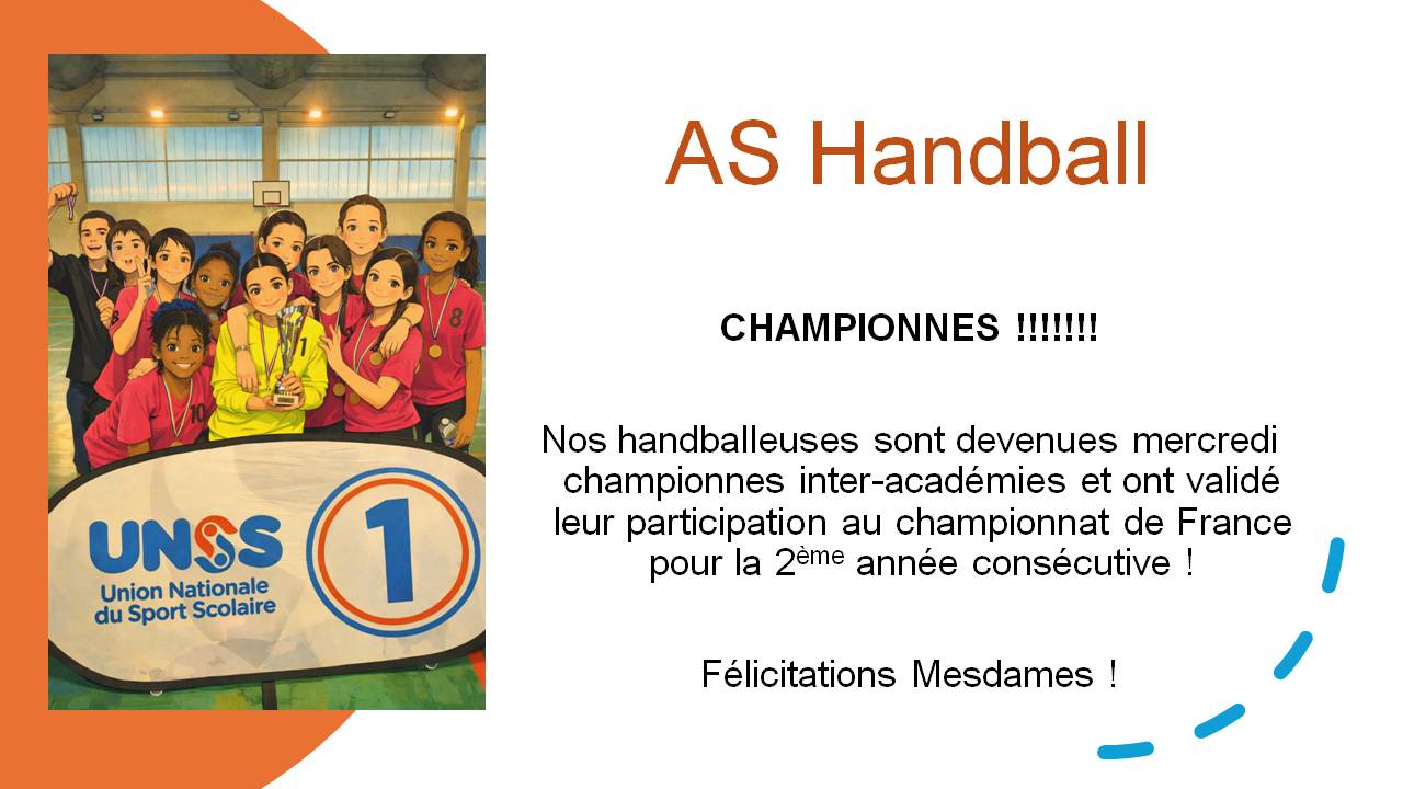 AS Hand-ball Félicitations!
